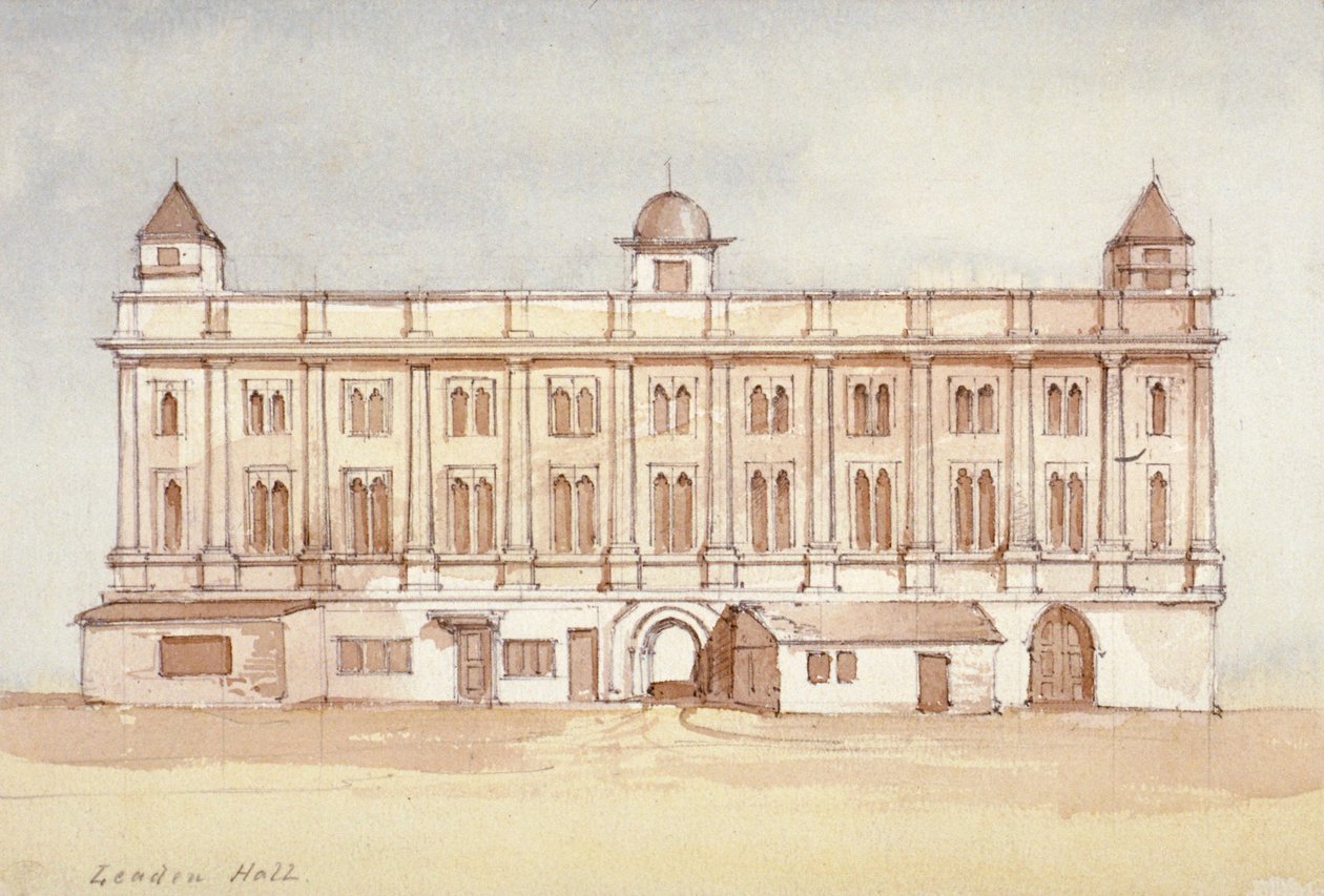 Leadenhall, City of London, 1850 door Thomas Colman Dibdin