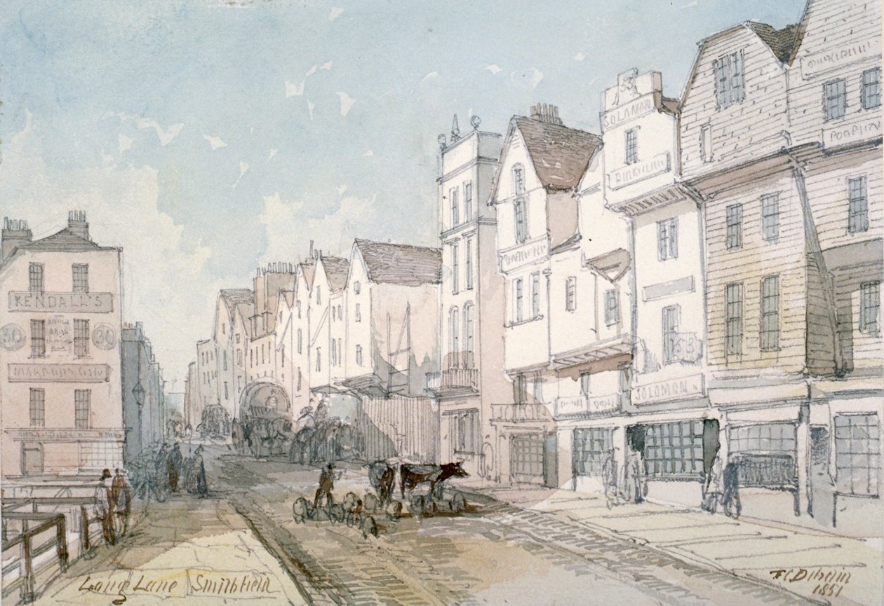 Long Lane, City of London door Thomas Colman Dibdin