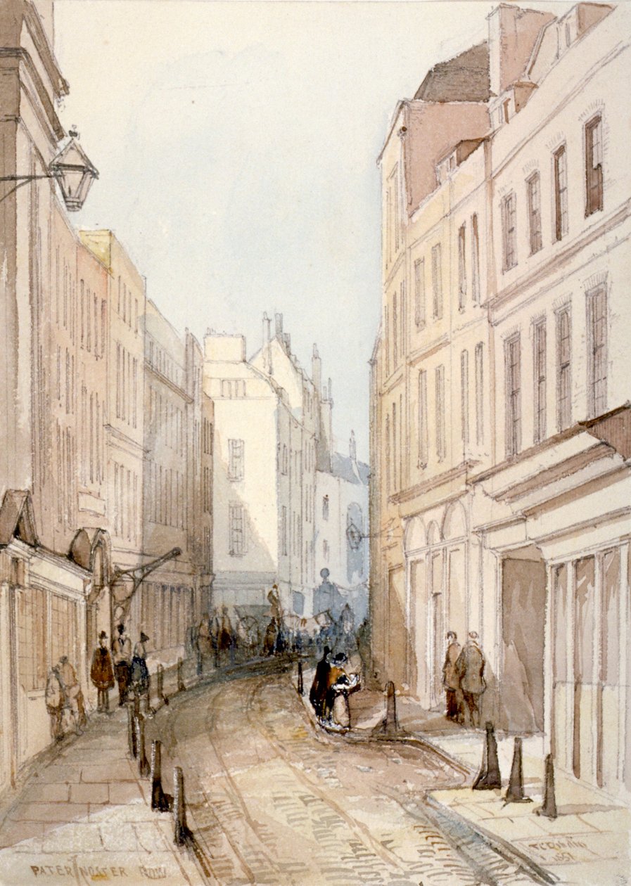 Paternoster Row, City of London, 1851 door Thomas Colman Dibdin