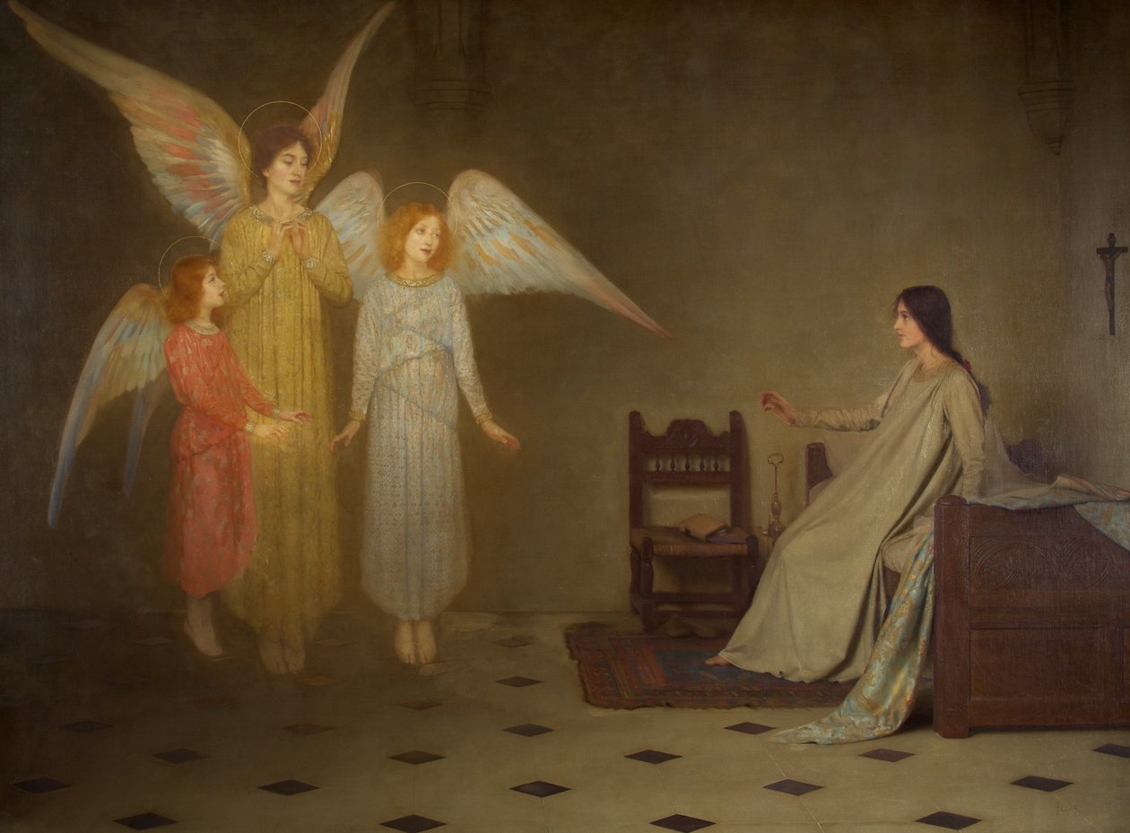 Het ontwaken, c.1898 door Thomas Cooper Gotch