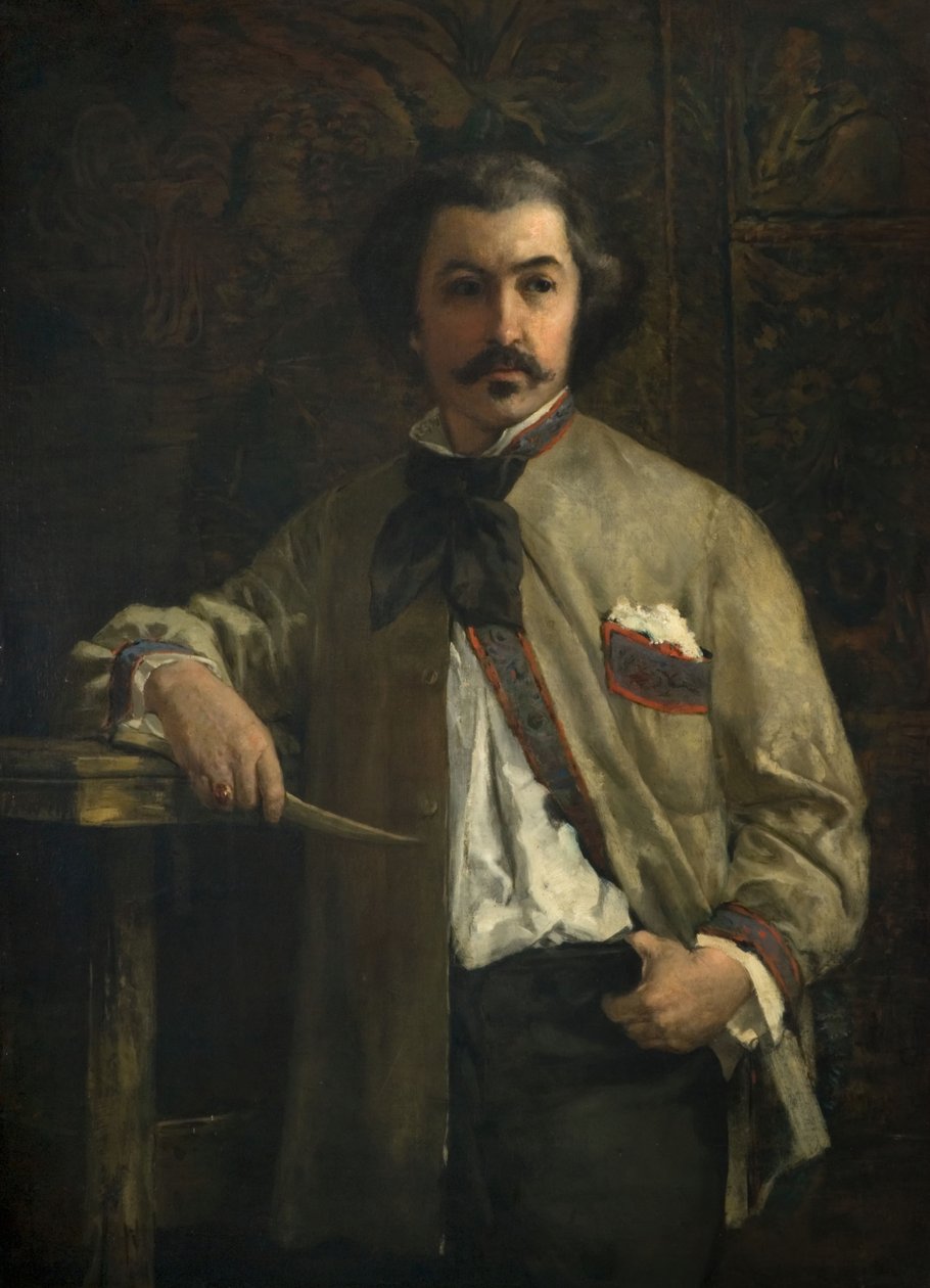 Portret van Antoine Etex 1808-88, 1855 door Thomas Couture