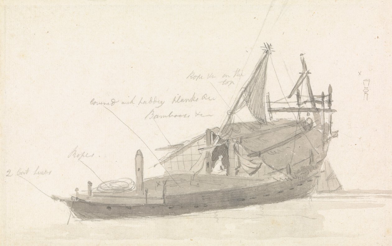 Visserijschuit door Thomas Daniell