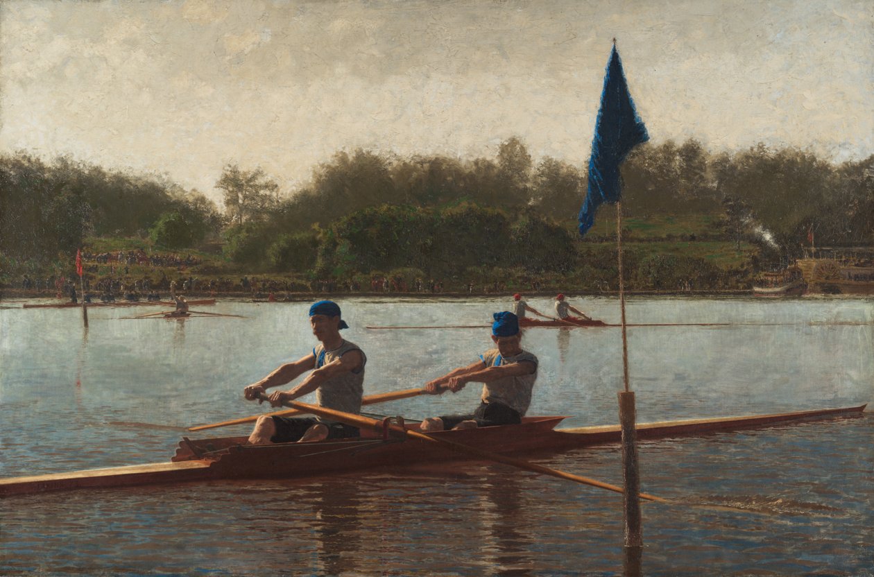 De Biglin-broers draaien de paal, 1873 door Thomas Eakins