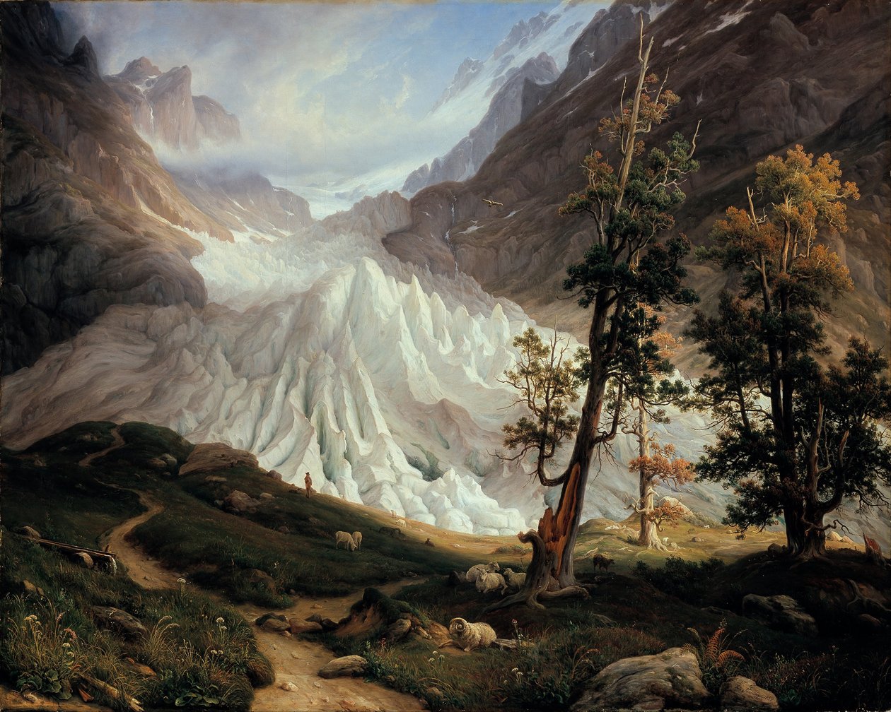 De lagere Grindelwald-gletsjer door Thomas Fearnley
