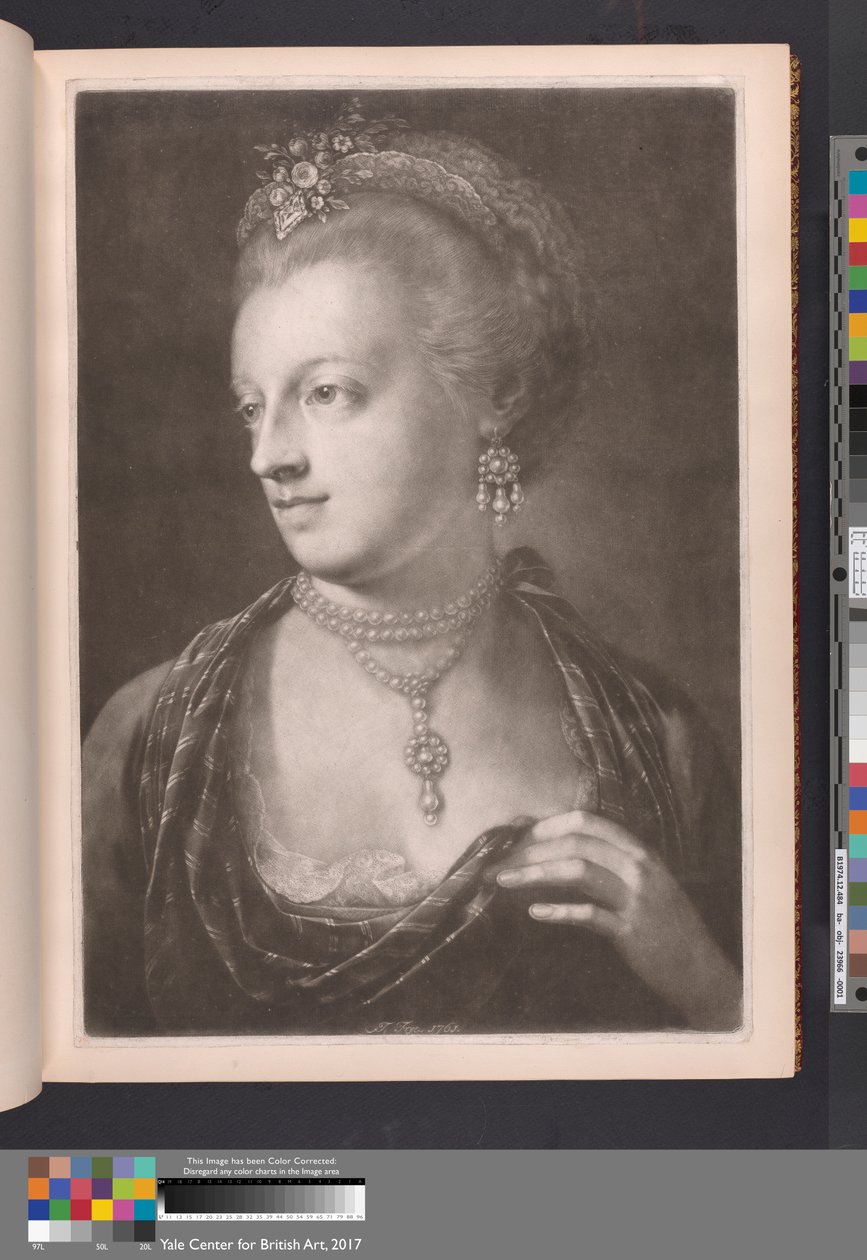 Dame, elegant gekleed door Thomas Frye