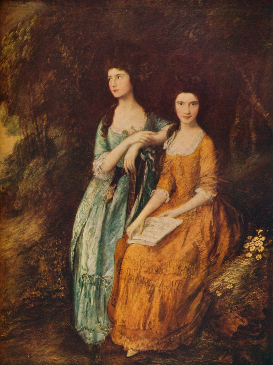 Elizabeth en Mary Linley, c1772 door Thomas Gainsborough