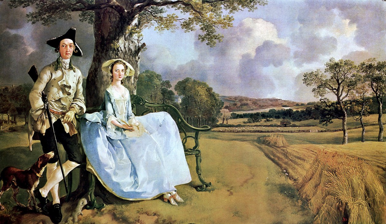 Mr. en Mrs. Andrews door Thomas Gainsborough