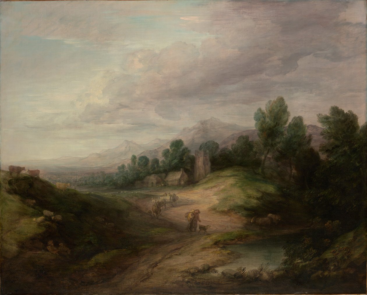 Bosrijk Upland Landschap door Thomas Gainsborough