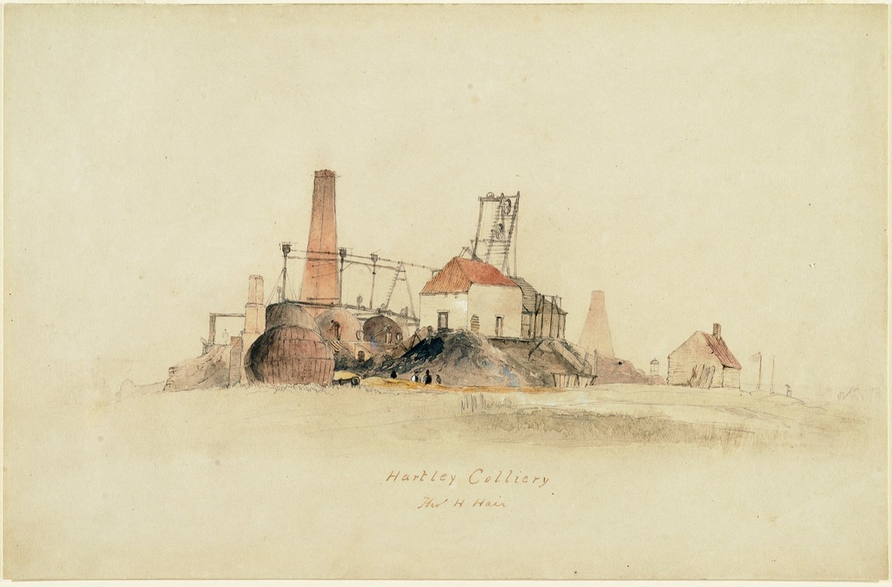 Hartley Colliery door Thomas H. Hair