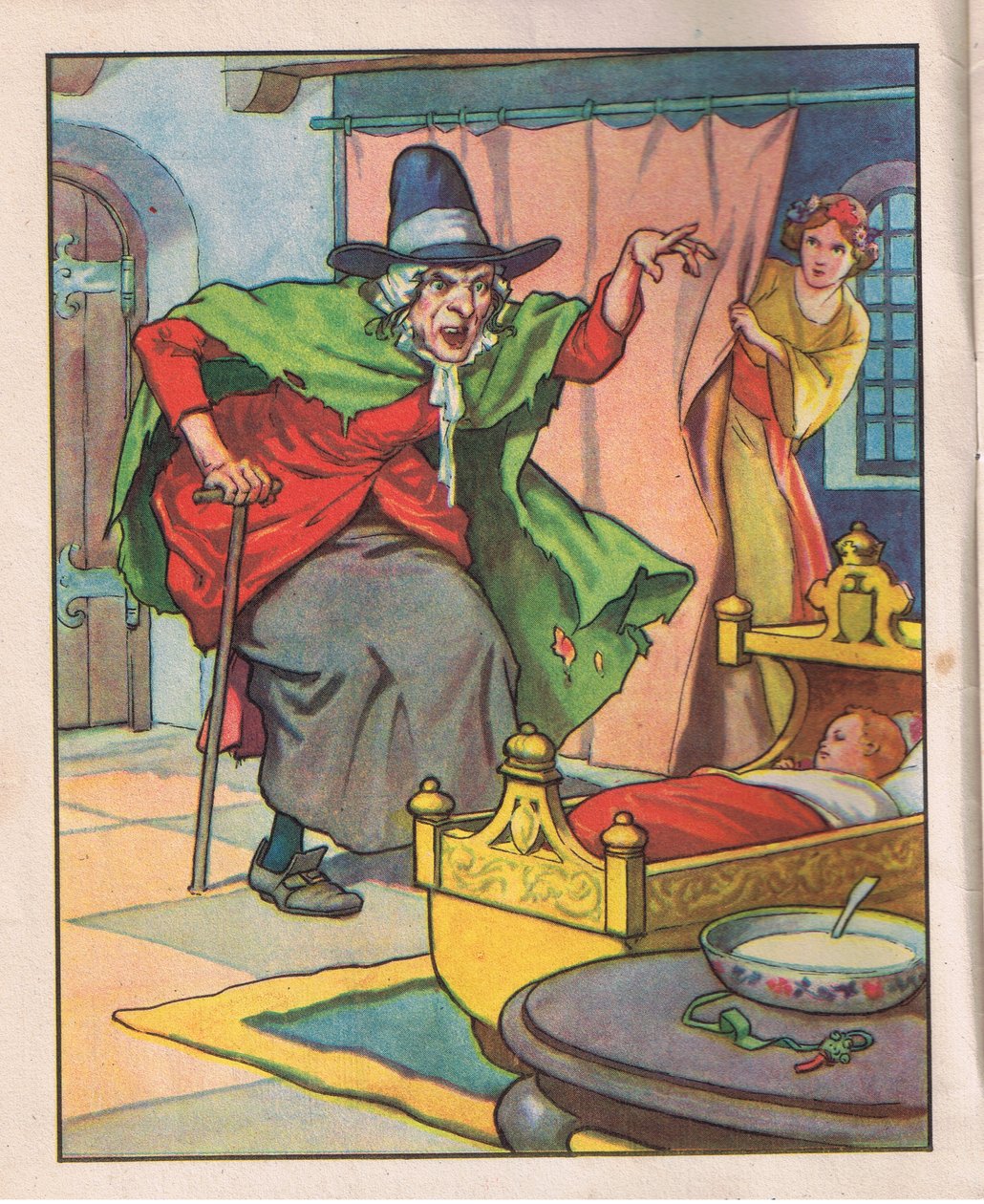 De oude heks (litho) door Thomas Heath Robinson