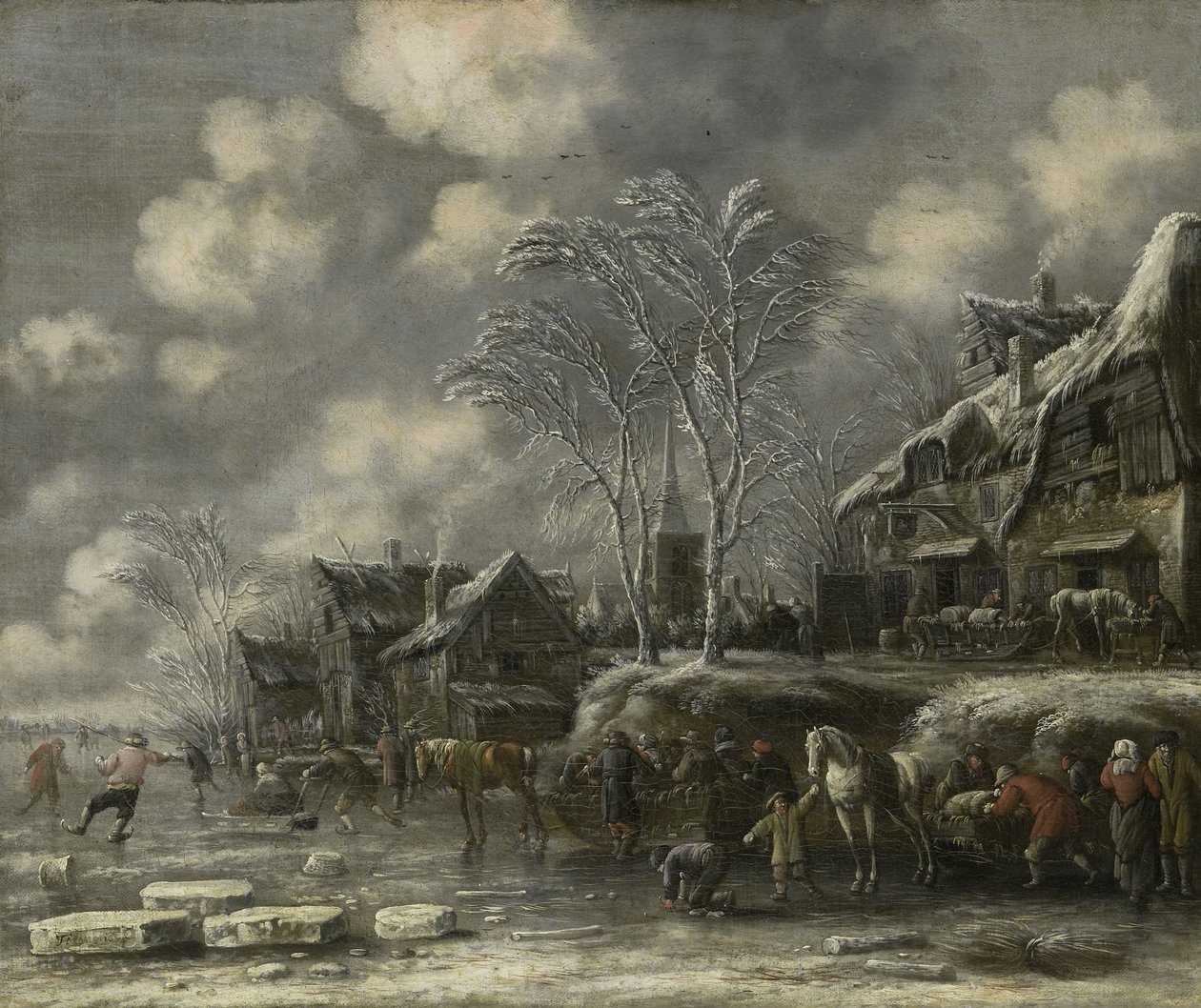 Winterscène door Thomas Heeremans