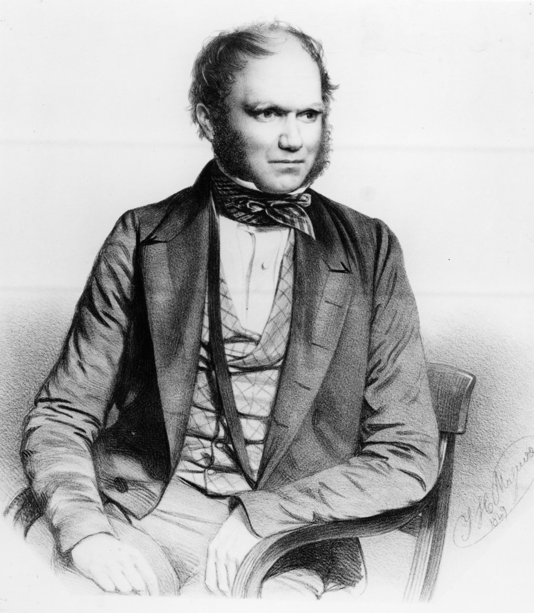 Charles Darwin, 1849 door Thomas Herbert Maguire