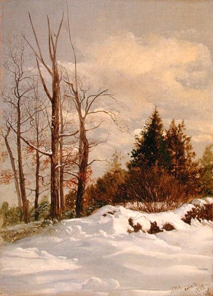 Catskill Winterlandschap door Thomas Hiram Hotchkiss