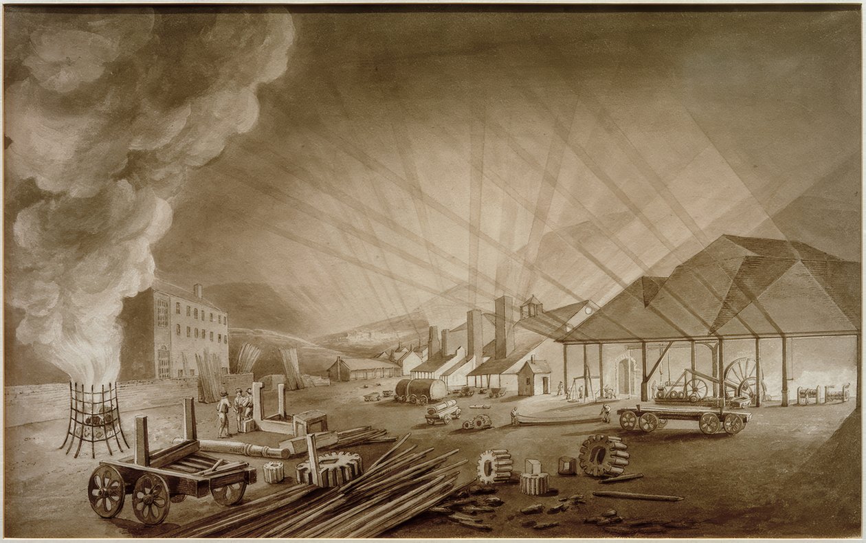Walserij in Merthyr Tydfil door Thomas Hornor