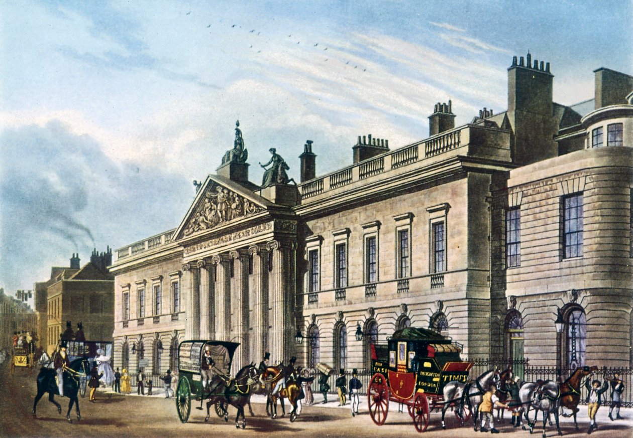 East India House, Londen, 1817 door Thomas Hosmer Shepherd