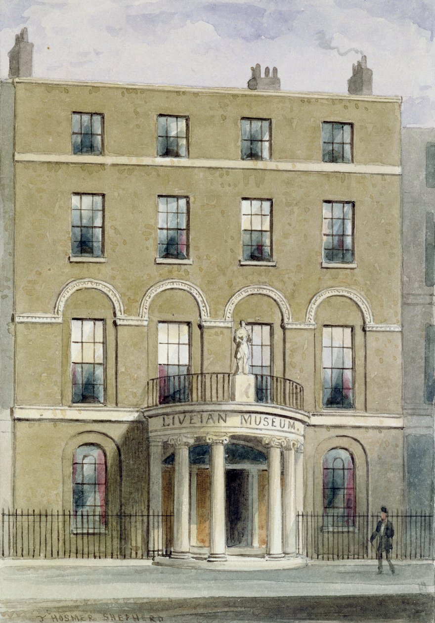 Het Liverian Museum, 1850 door Thomas Hosmer Shepherd