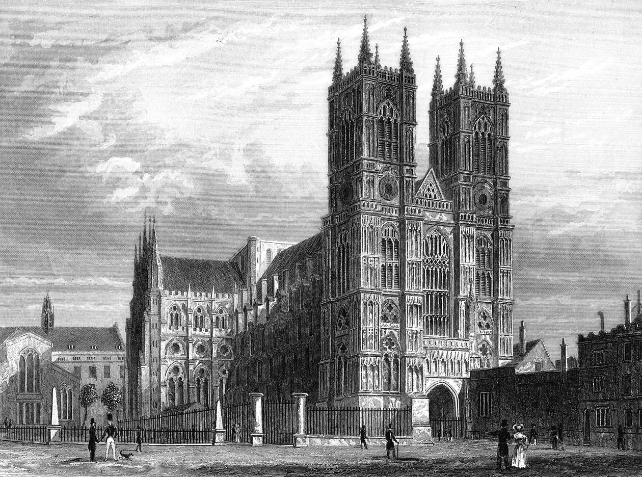 Westminster Cathedral, Londen 1858 door Thomas Hosmer Shepherd