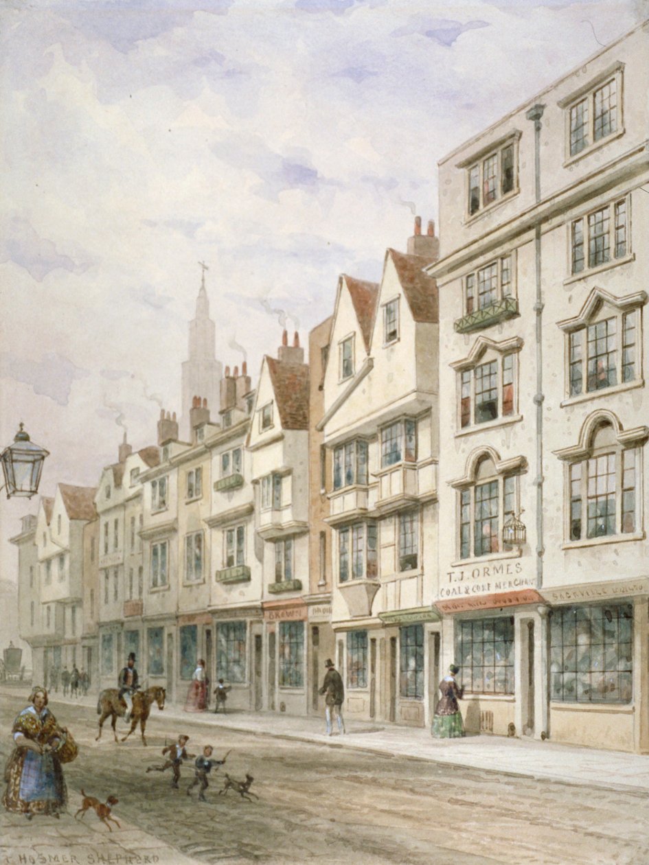 Wych Street, Westminster, Londen door Thomas Hosmer Shepherd