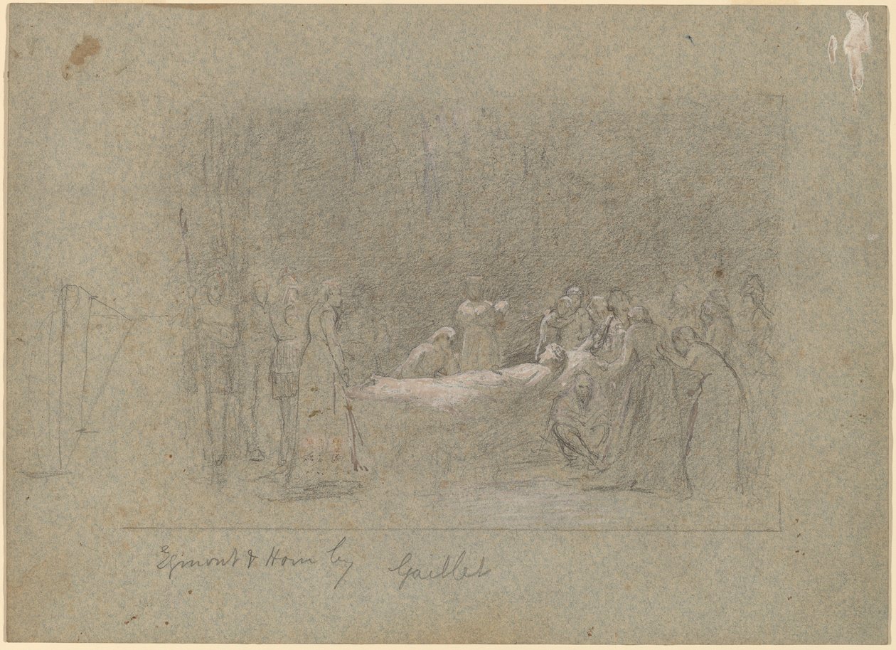 Egmont en Hoorn door Thomas Hovenden after Bernard Gaillot