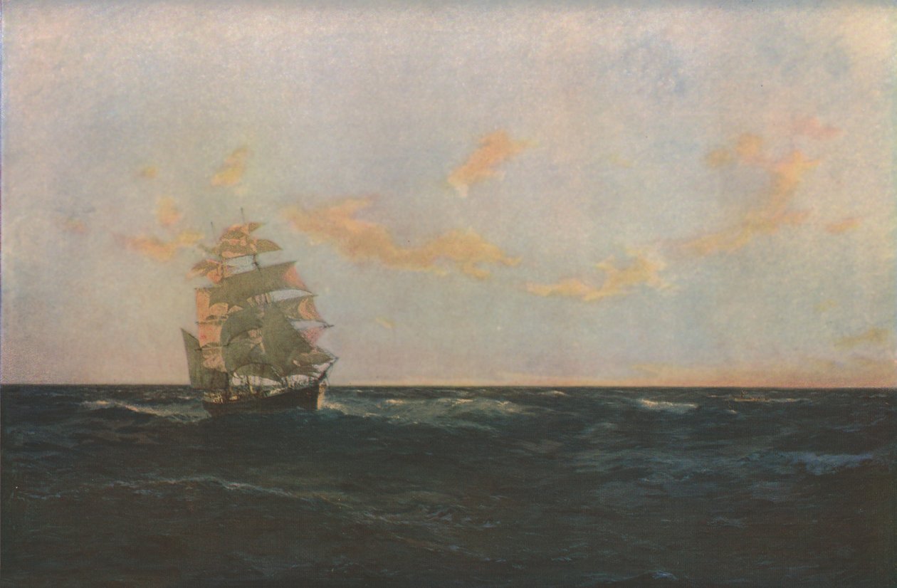 Een man overboord, 1893, ca. 1930 door Thomas J Somerscales