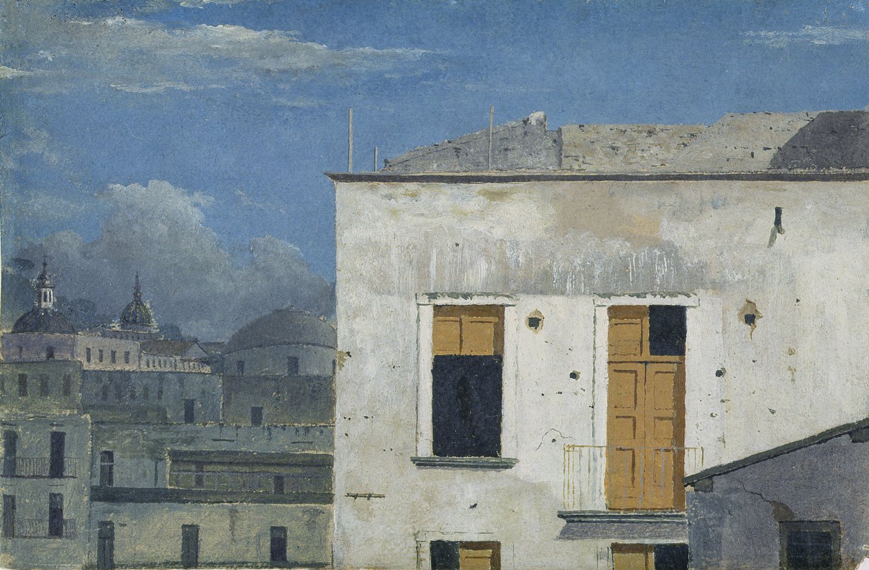 Gebouwen in Napels door Thomas Jones