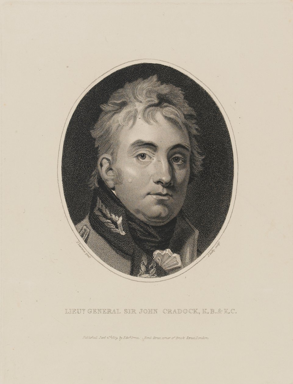 Luitenant-generaal Sir John Cradock, 1809 door Thomas Lawrence