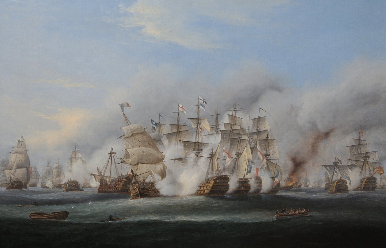 Slag bij Trafalgar door Thomas Luny
