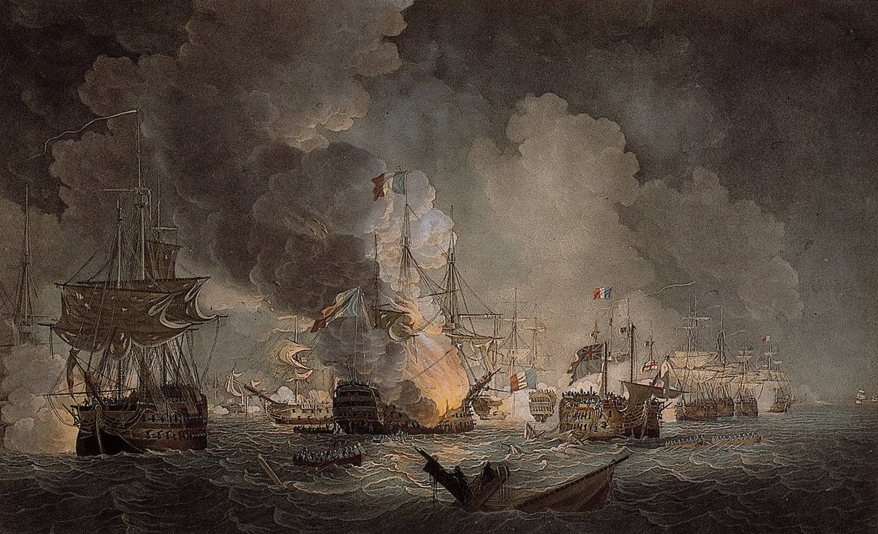 Slag bij de Nijl door Thomas Luny