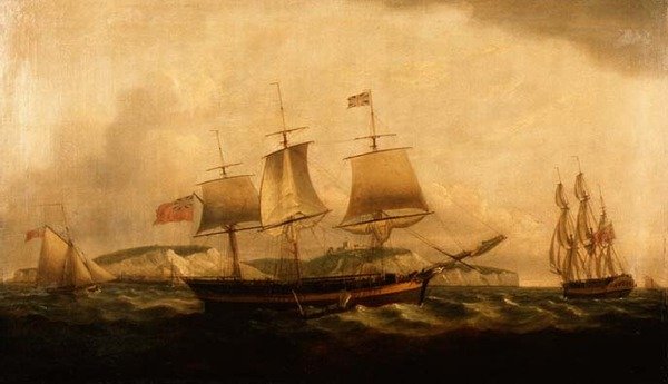 Scheepvaart bij Dover door Thomas Luny