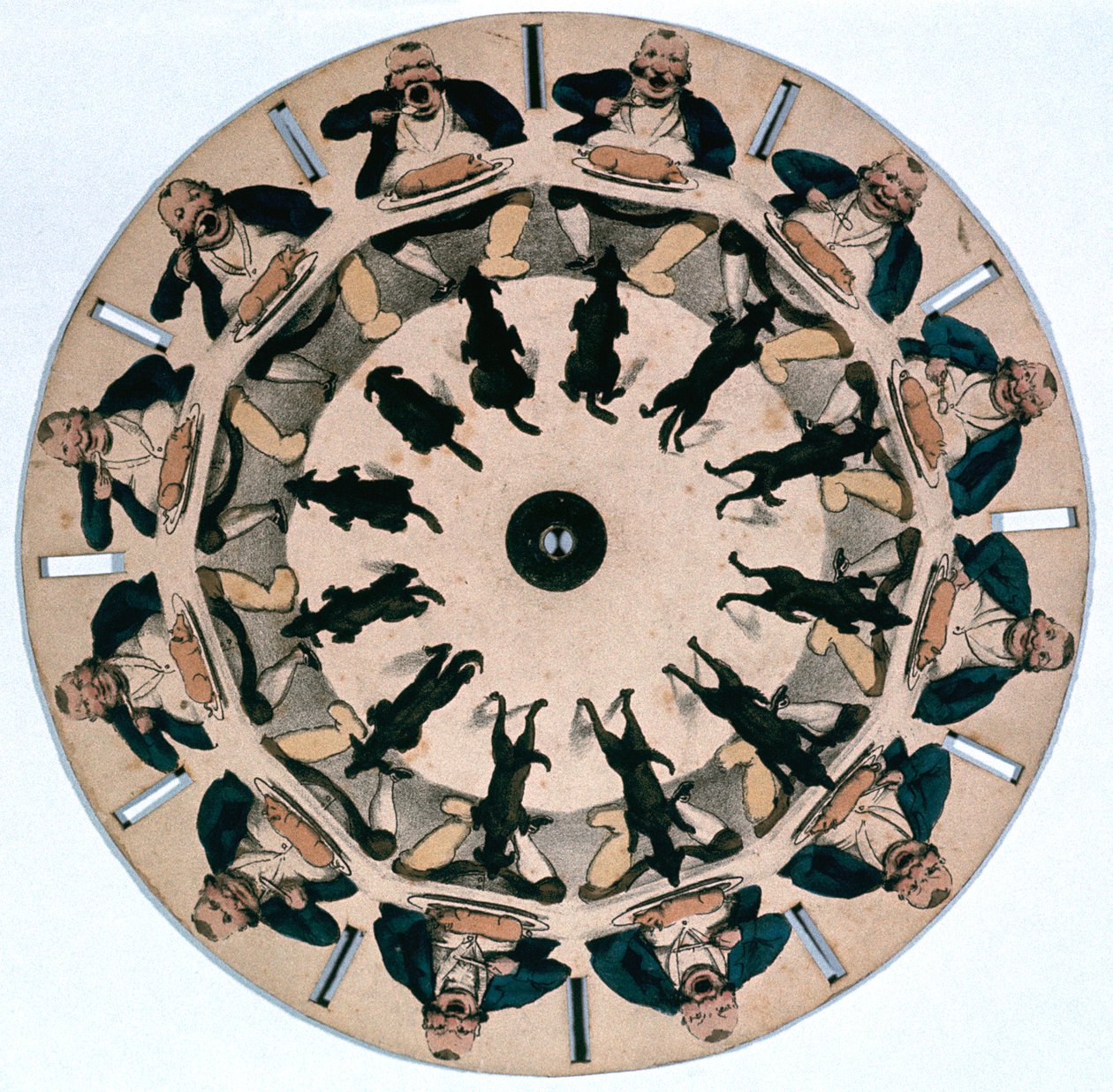 Fantascope-schijf, 1833 door Thomas Mann Baynes