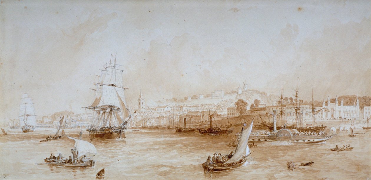 Gravesend, Kent, ca. 1830 door Thomas Mann Baynes