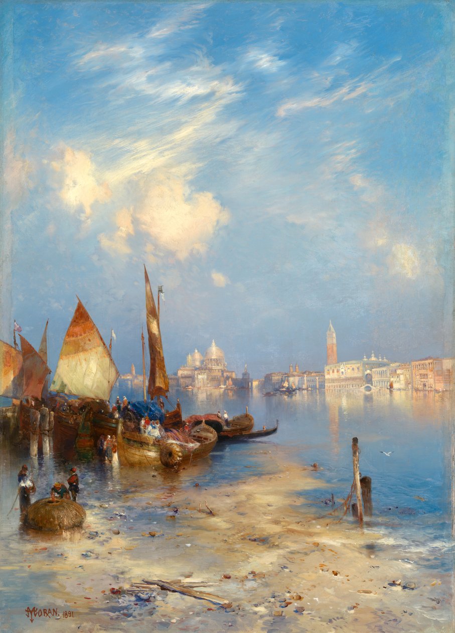 Uitzicht op Venetië door Thomas Moran