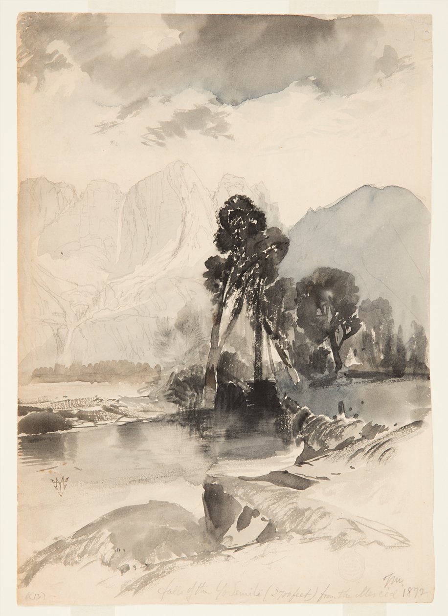 Watervallen van Yosemite door Thomas Moran