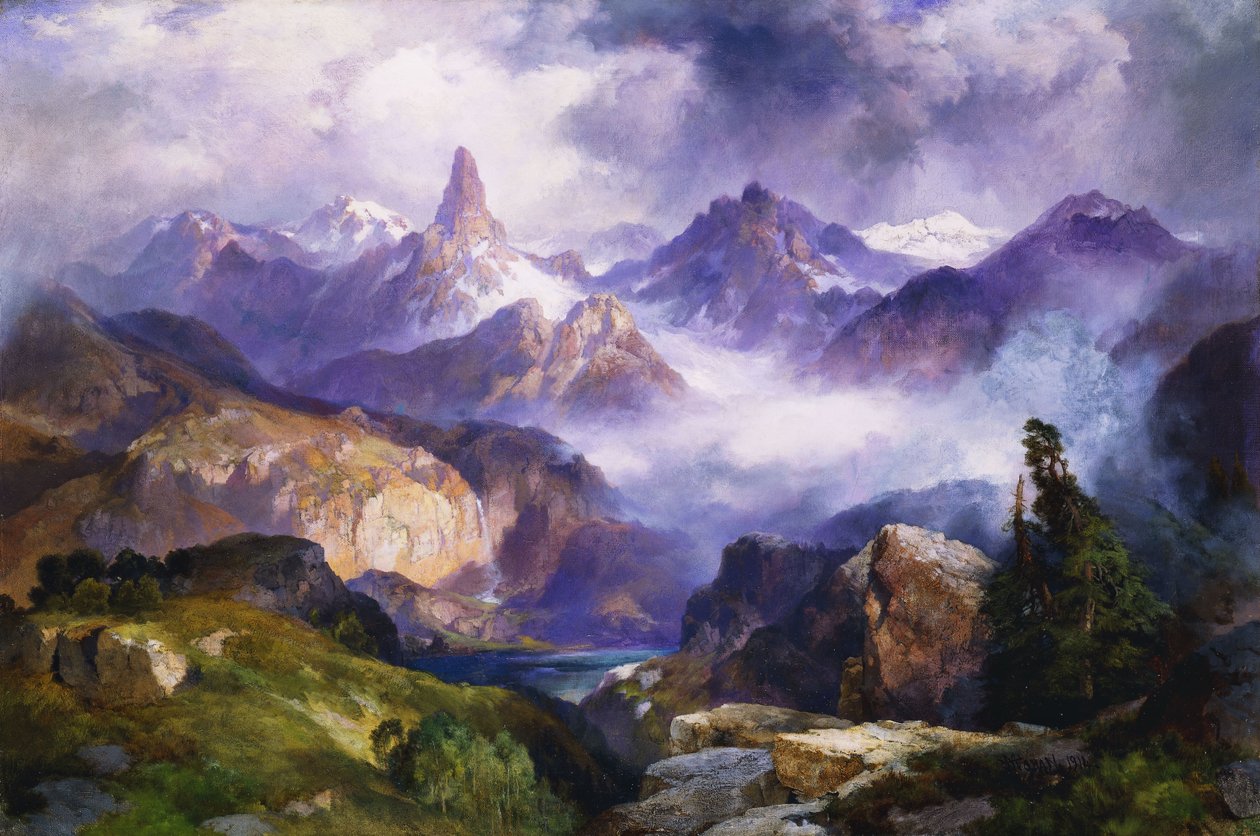 Index Peak, Yellowstone National Park door Thomas Moran