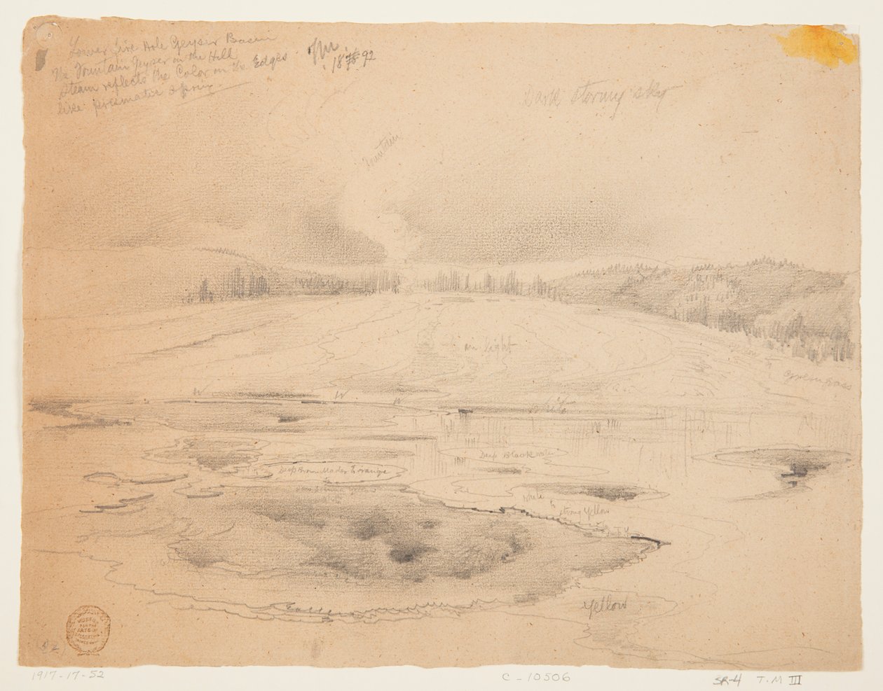 Lower Fire Hole, Geyser Basin, Yellowstone door Thomas Moran