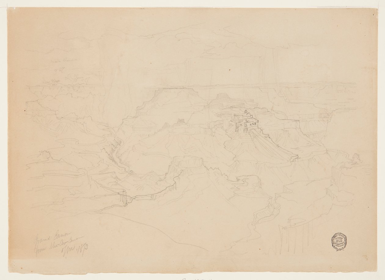 De Grand Canyon in de Regen door Thomas Moran