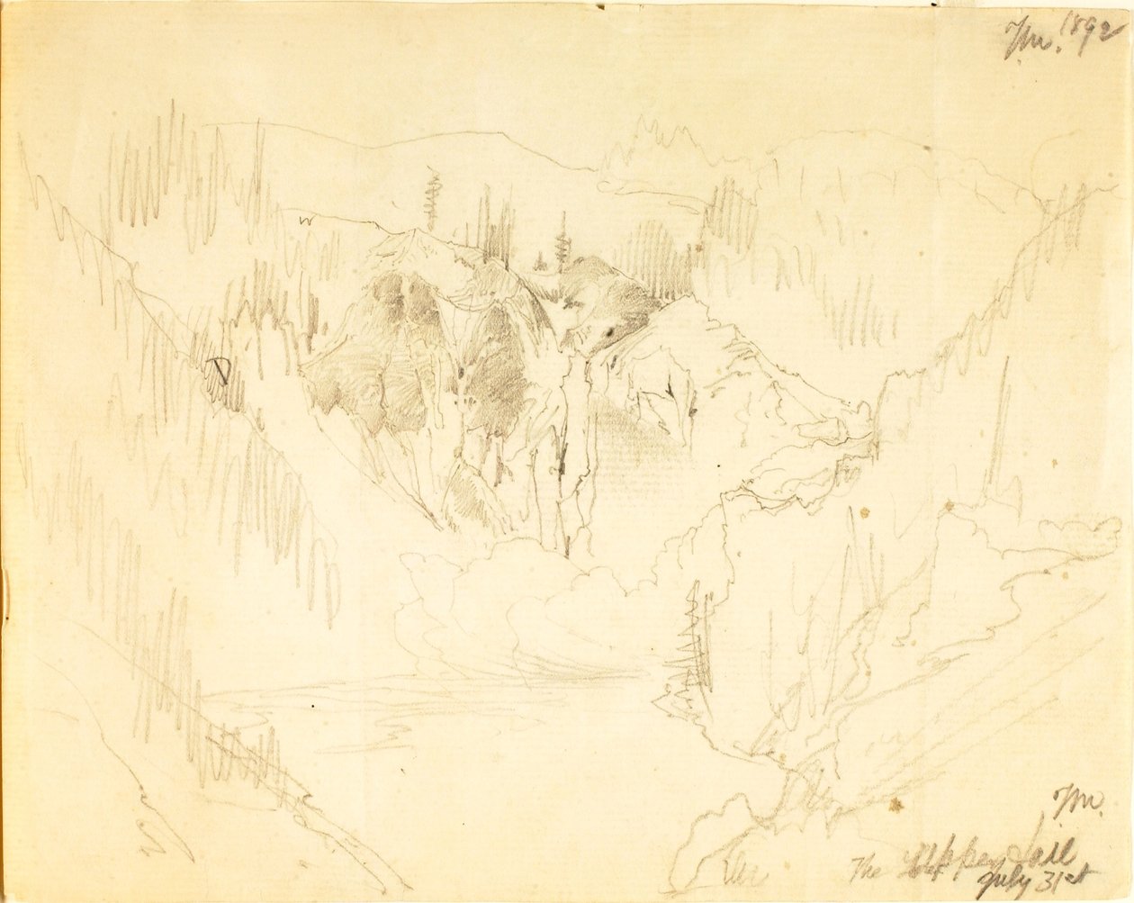 De bovenste val door Thomas Moran