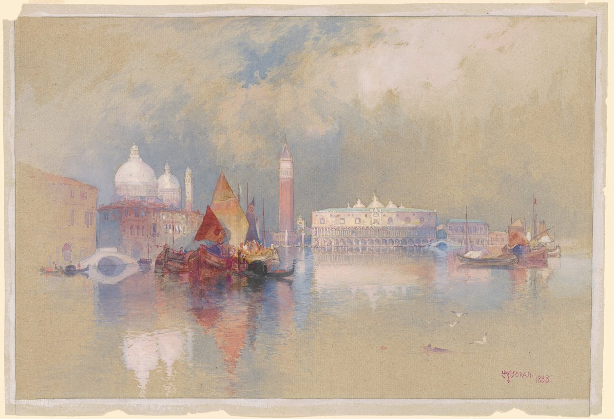 Uitzicht op Venetië door Thomas Moran
