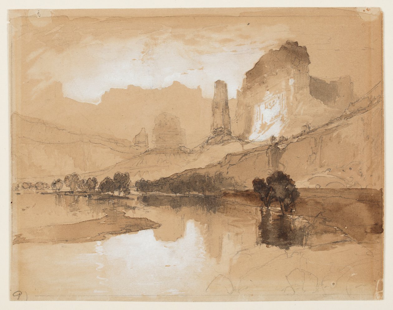 Yellowstone Onder de Watervallen door Thomas Moran
