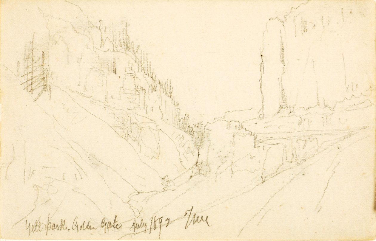 Yellowstone Park, Golden Gate door Thomas Moran