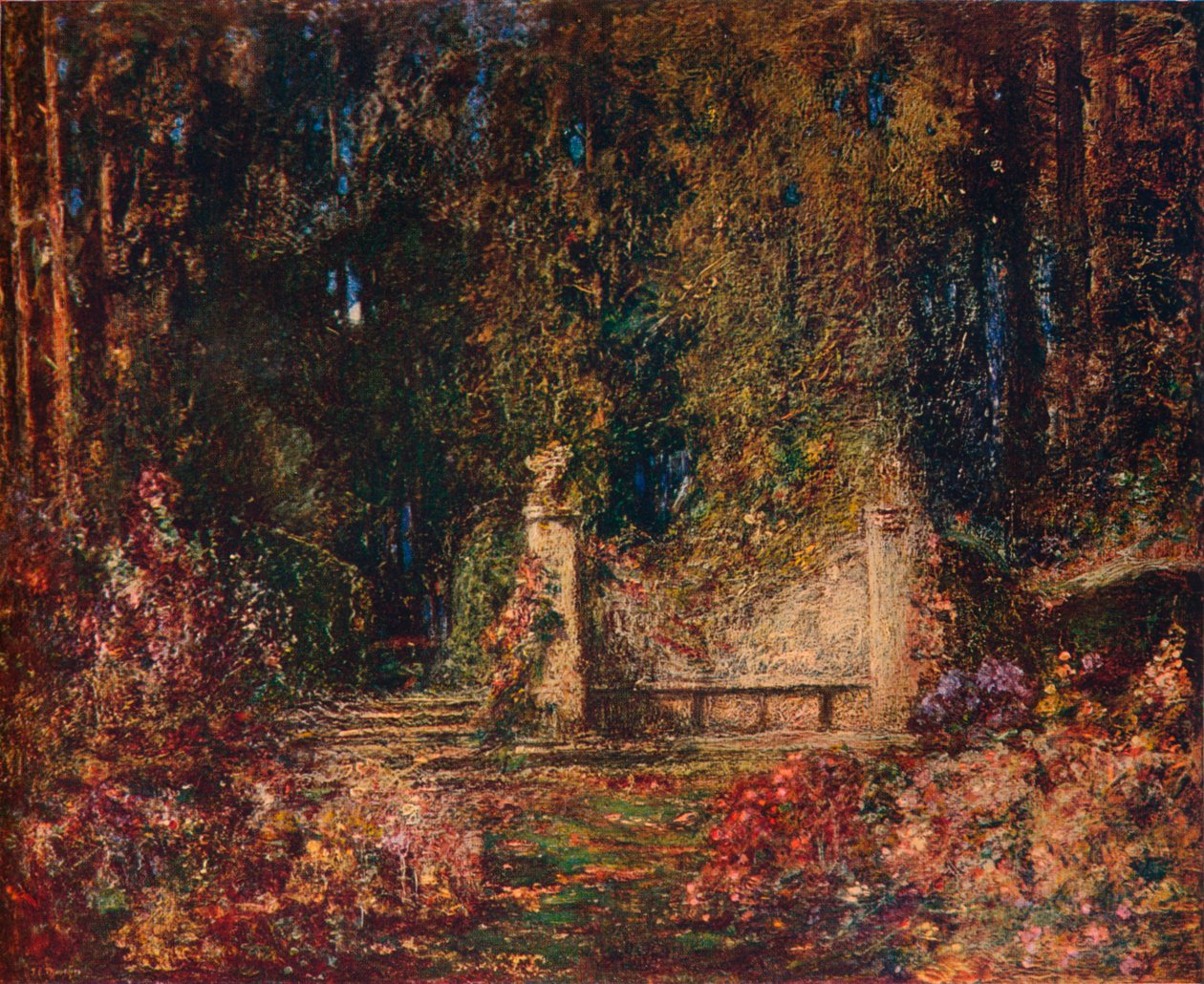 De tuin van herinnering, ca. 1912 door Thomas Mostyn