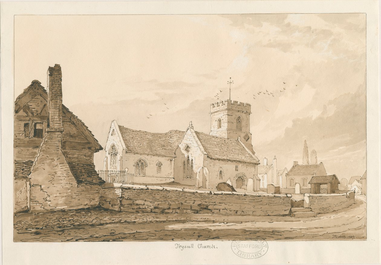 Trysull Kerk door Thomas Peploe Wood