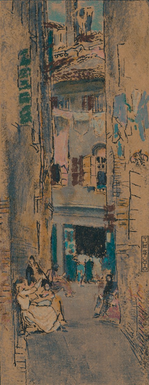 Kralenrijgers, Venetië, ca. 1904 door Thomas Robert Way