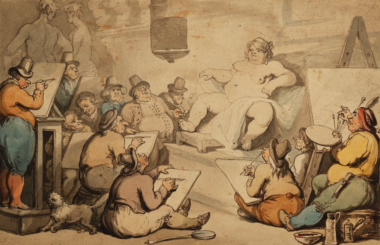 Een Nederlandse academie door Thomas Rowlandson