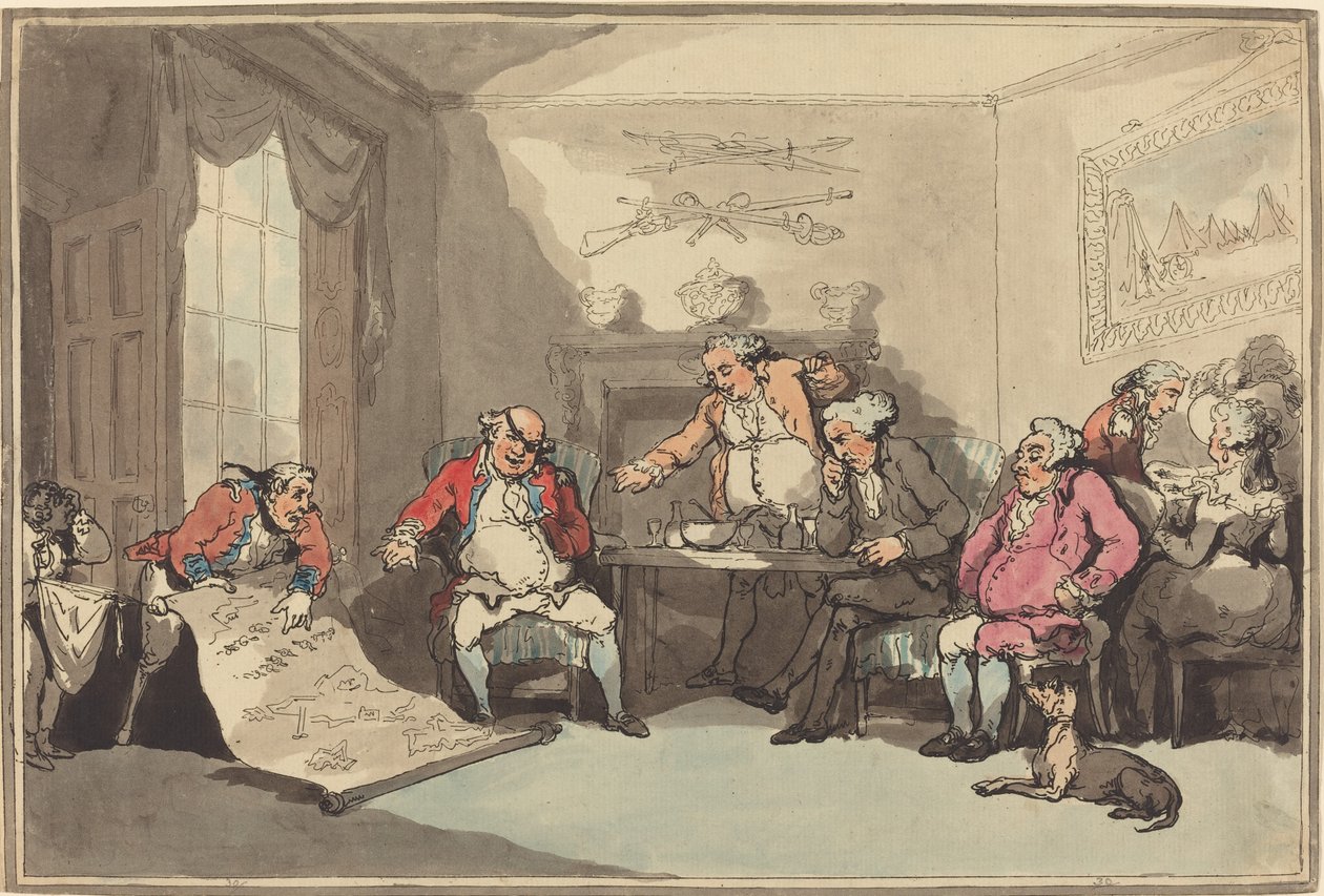 Een Militie Bijeenkomst door Thomas Rowlandson