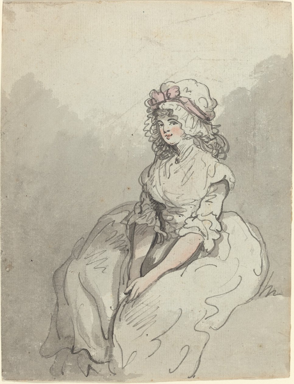 Een Jonge Engelse Schoonheid door Thomas Rowlandson