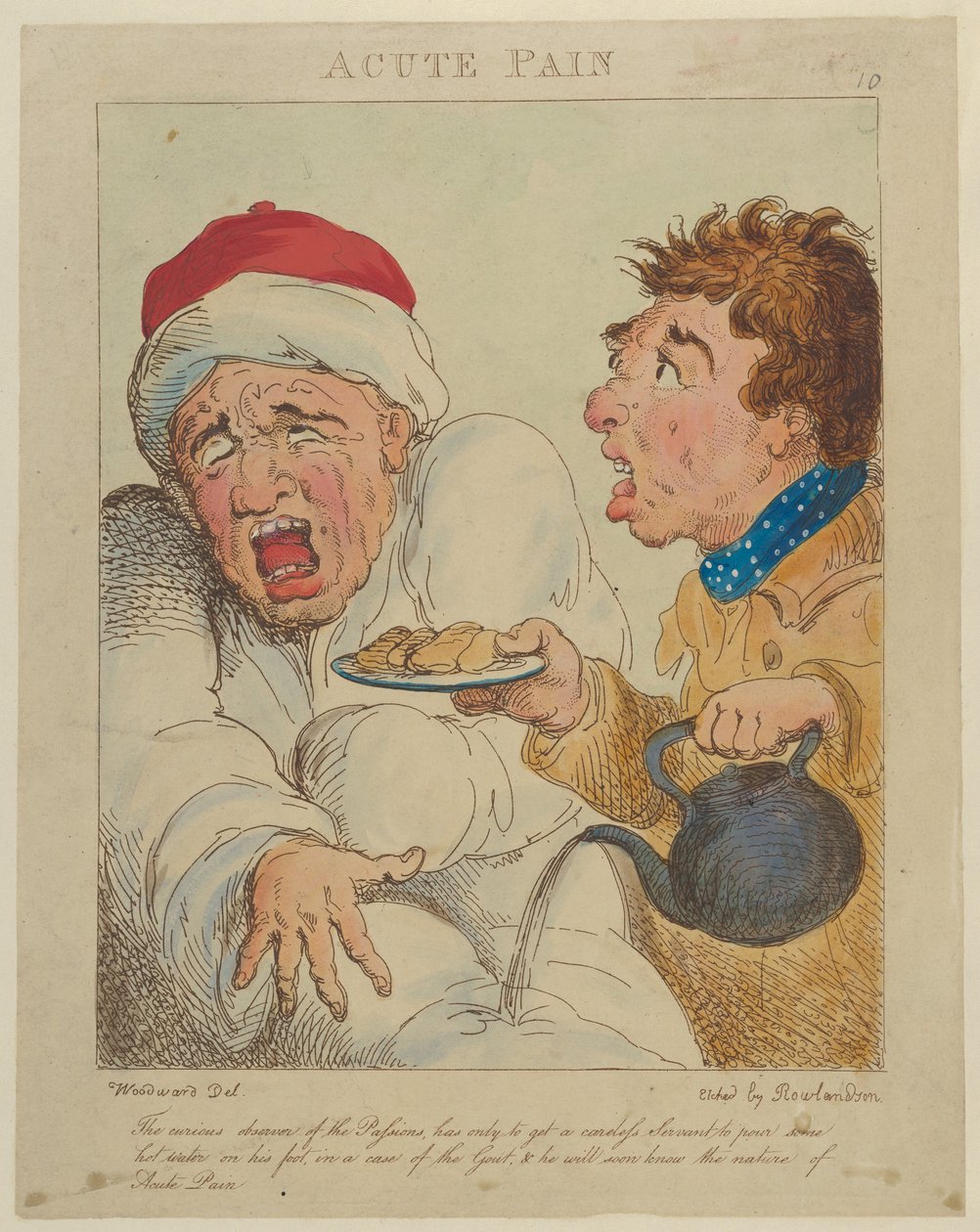 Acute pijn, 1800 door Thomas Rowlandson