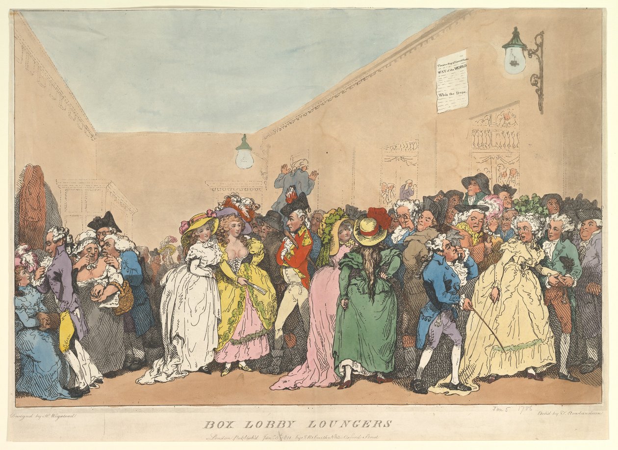 Box Lobby Loungers door Thomas Rowlandson