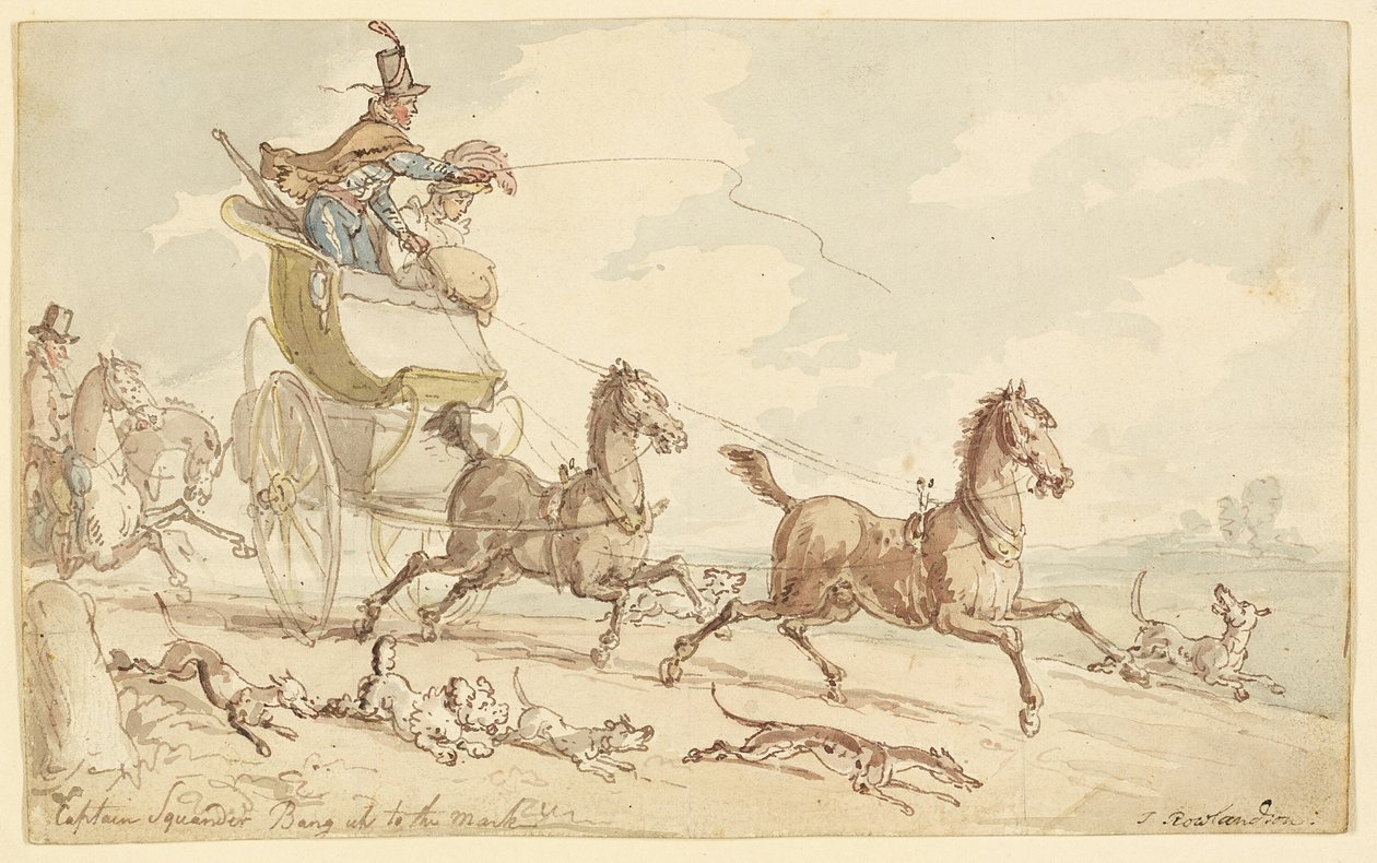 Kapitein Squander Bang Up to the Mark door Thomas Rowlandson