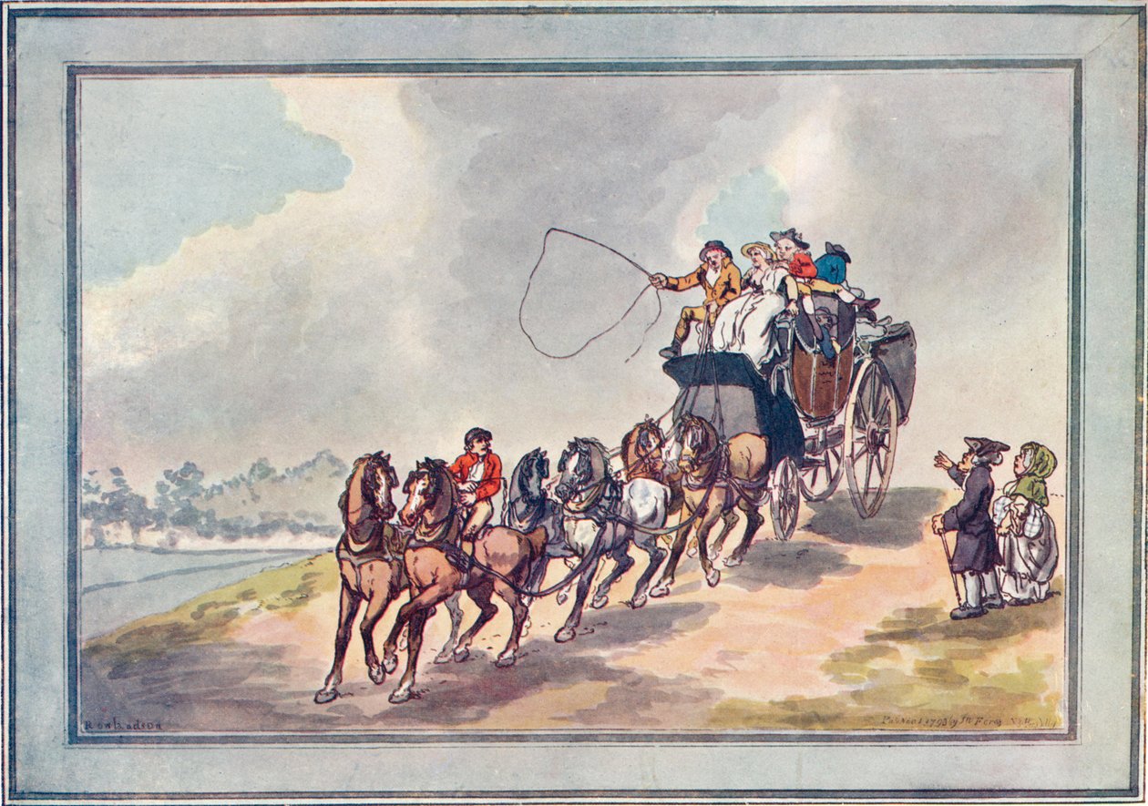 Koets en Zes, 1907 door Thomas Rowlandson